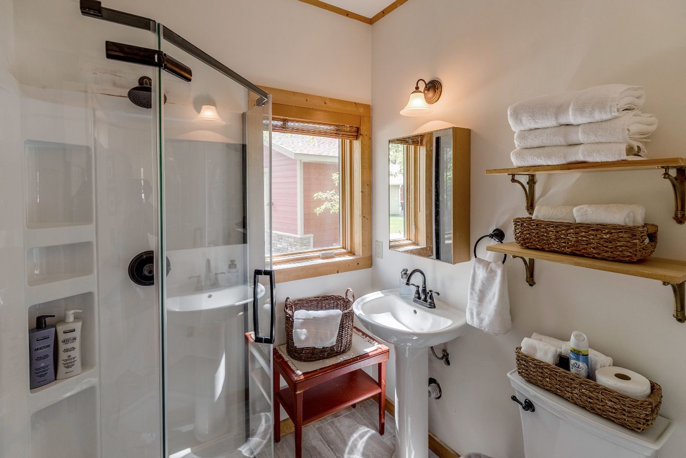 Full bathroom with soaking tub