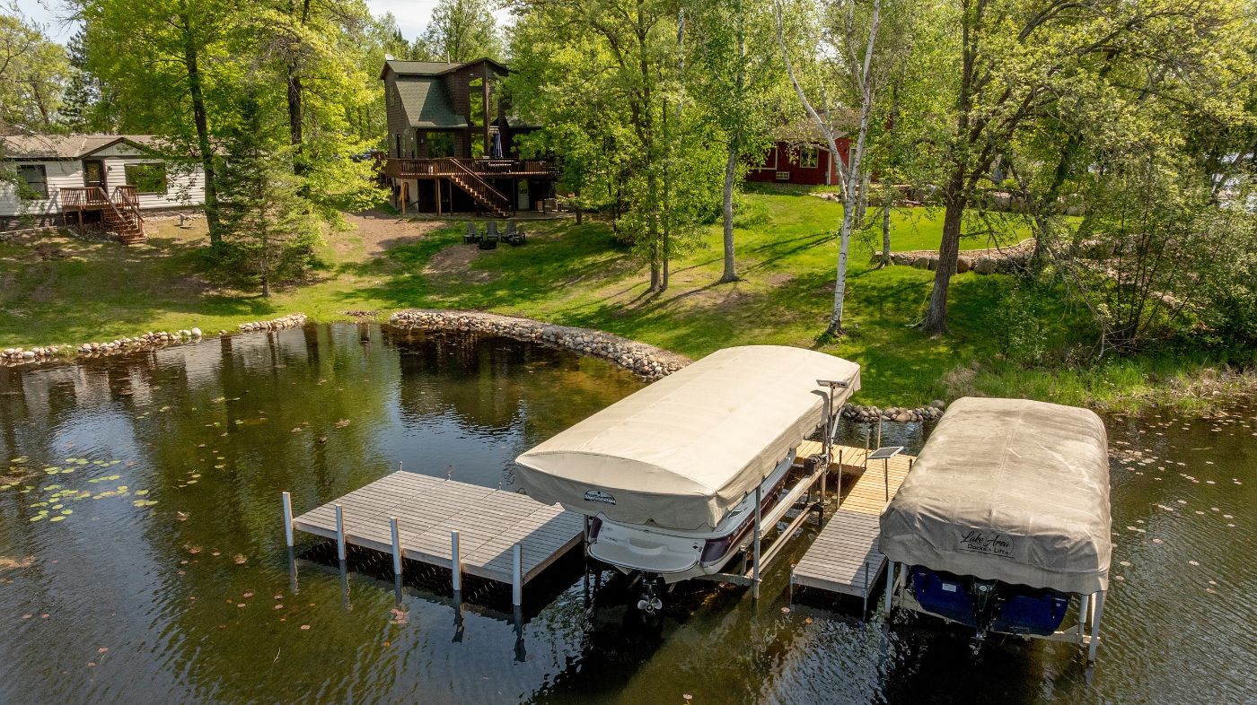 The home from the lake side